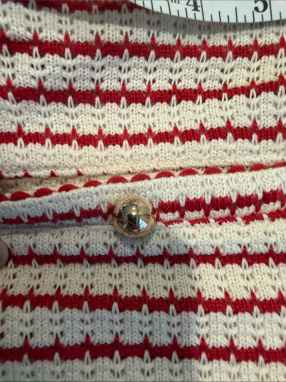 H&M Red and White Striped Crochet Polo Top & Shorts Set - Picture 9 of 10